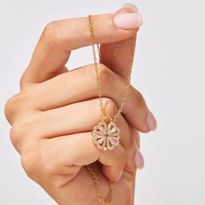 Elegante Harten & Gelukklaver ketting